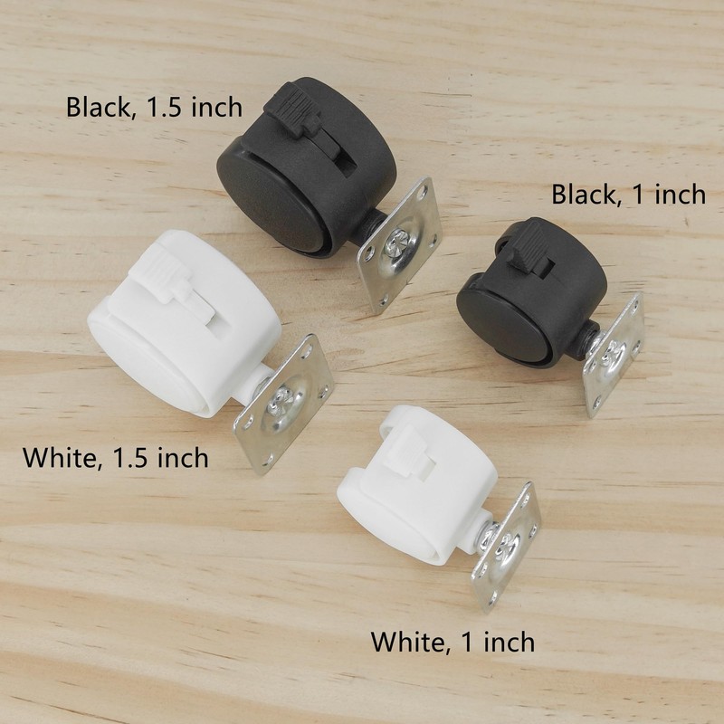 8 PCS Universal Swivel Casters with Brakes – 360° Rotating
