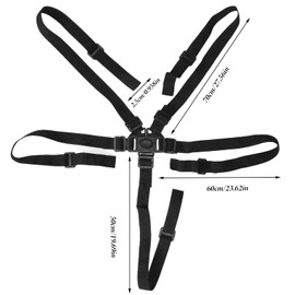High Chair Harness, 5-Point Safety Harness, Universal Adjustable Baby Straps for High Chair, Stroller, Pram, or Buggy Durable Replacement Straps for Baby Chairs, Providing Safety and Comfort for Kids