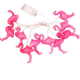 Elegani 10 LED Flamingo String Lights – Warm White Indoor Outdoor Décor
