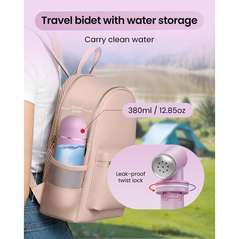 Portable Bidet for Travel & Camping - Manual Squeeze Handheld