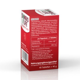 SymbioLife Cholesterol Control*, 40 Tablets: Dietary Supplement with Lactobacillus Plantarum and Phytosterols, Maintain Normal Cholesterol Levels, Vegan