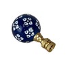 Royal Designs, Inc. Blue Porcelain Ball with White Ornament Design