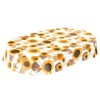 ANRO Oilcloth Tablecloth with Sunflowers and Summer Wheat Pattern in