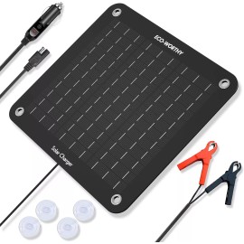 Eco-worthy 10W Solar Battery Charger Waterproof Trickle Charger For Car Rv Boat Atv