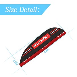 2PCS Car Rear View Mirror Rain Eyebrows, Sports Auto Side Mirror Rainproof Guard, Waterproof PVC Rearview Mirror Rain Visor Smoke Cover, Car Exterior Accessories for Most Vehicles (Black/Sport)