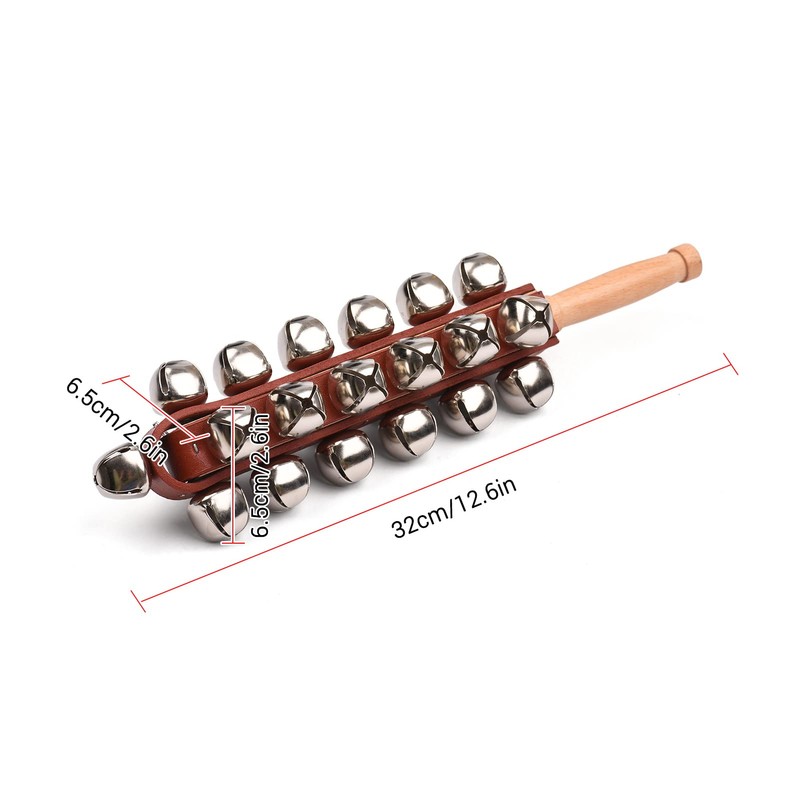 JINGFENG Hand Jingle Bells Hand Sleigh Bells Wooden Shaker Jingle