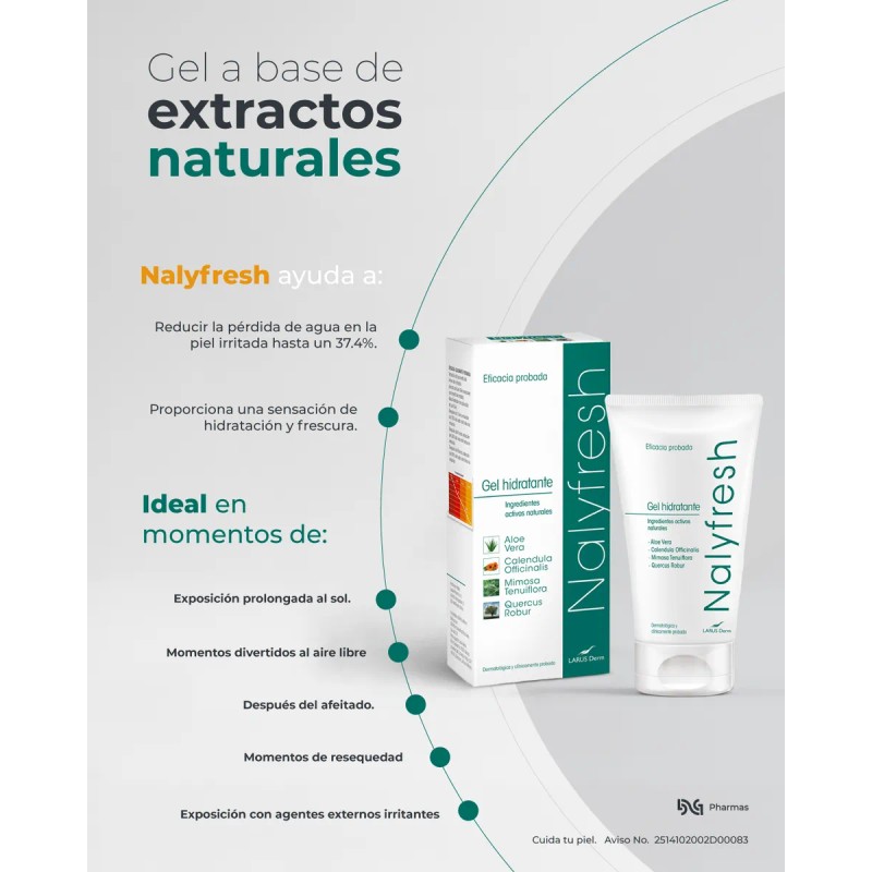 Gel Hidratante Aloe Vera Calendula Natural Nalyfresh 75ml Fresca