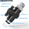 TAILONZ PNEUMATIC 1/4 Inch Tube OD x 3/8 Inch NPT