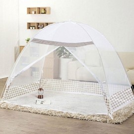 3-Person One-Touch Dome Mosquito Net with Integrated Floor 180cm