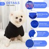 BAEJMJK Dog Hoodie/Jacket with Hat, 2 Pack, Blue+Black, X-Small, for