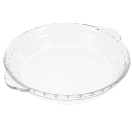 DOITOOL Glass Pie Plate 8 inch Round Pie Pan with Handles for Pie Baking and Cheese Cakes
