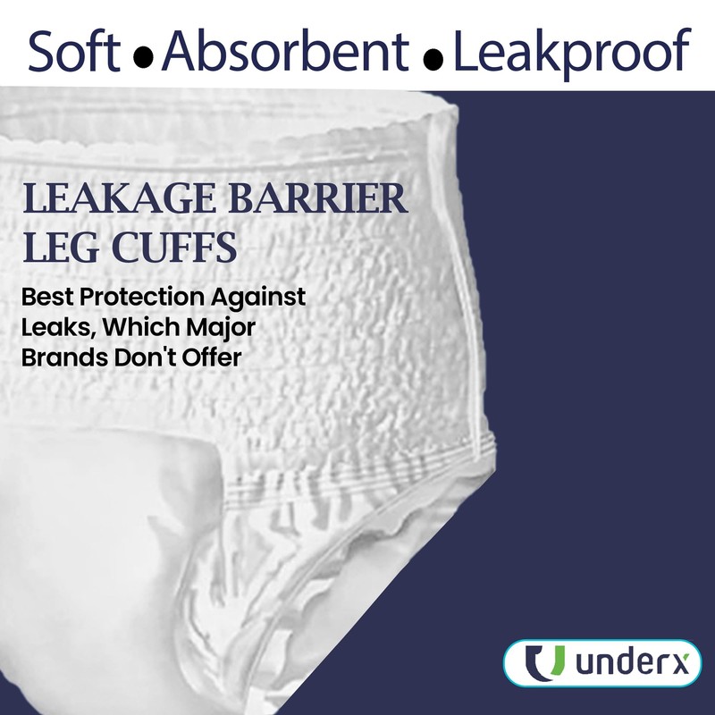 Underx Adult Disposable PullUps Incontinence Underwear - Xtreme Absorbency PullUps,