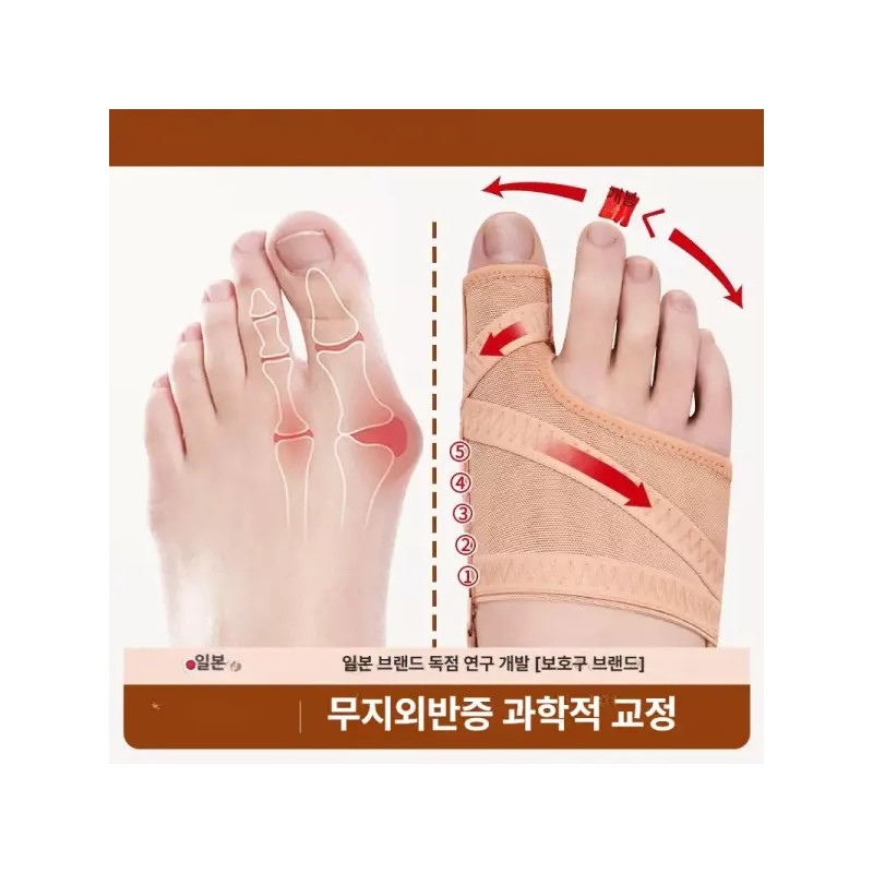 Ground High 그라운드하이 무지외반증양말 무지외반 밴드 [경량 통기성 2쌍] Ground