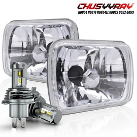 CHUSYYRAY DOT Pair 7x6" 5x7 Led Headlight Hi/Lo Bulb H4 fit Peterbilt 330 1995-2005 Truck