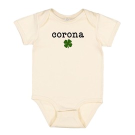 TATY Kids Corona Shamrock Baby Infant One Piece Bodysuit 12 Months Natural