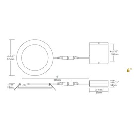 Topaz Lighting (Pack of 6) 77234 12W Slim 6" Dimmable Recessed Ceiling Downlight, 4000K, White, Easy to Install, Save Time and Money, Energy Efficient LED Lighting
