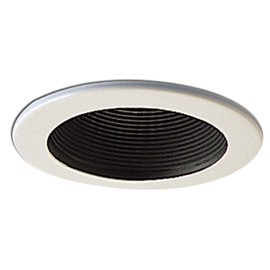 Nora 4" Black and White Stepped Adjustable Recessed Trim