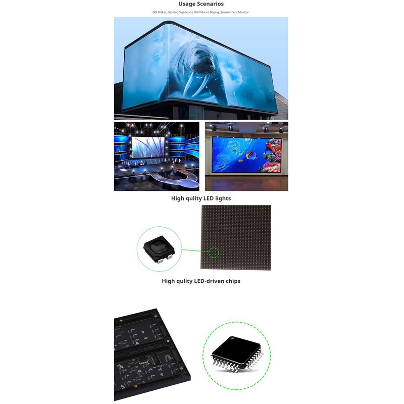 SeenGreat 64 x 32 RGB LED Matrix Panel - Full-Colour
