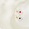 Chereda Playing Cards Red Hearts Spades Earrings For Women Square