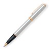 Sheaffer Prelude Gold Trim Brushed Chrome Rollerball Pen