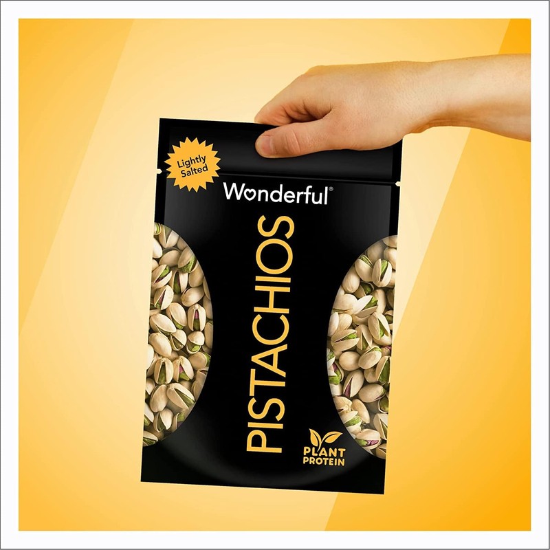 Wonderful Pistachios In Shell, Lightly Salted Nuts, 16 Ounce Resealable