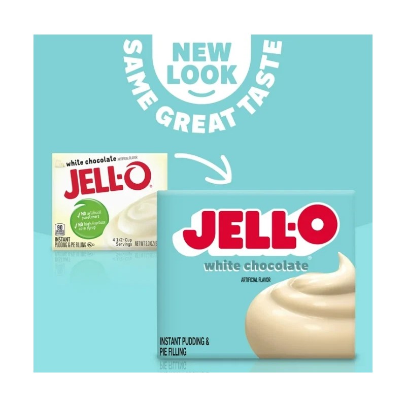 JELL-O Jello WHITE CHOCOLATE Instant Pudding & Pie Filling Dessert