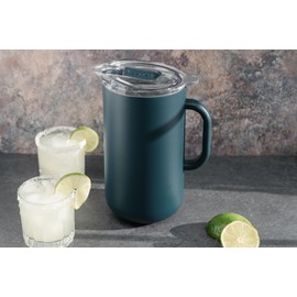 Served Premium Insulated Pitcher (2L/66oz) - Double Walled, Copper Lined Stainless Steel Pitcher with Lid - Vacuum Insulated Carafe for Hot Coffee, Tea, Iced Drinks, Water, Cocktails, and More