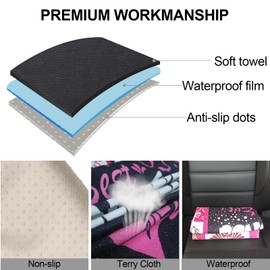Hirritale Waterproof Car Seat Cover for Front Seats, Protector for Cars SUVs Trucks, Sweat Towel Seat Covers Bucket for Gym,Workout,Beach,Hiking,Running and Swimming(Nurse Gift, 2PCS)