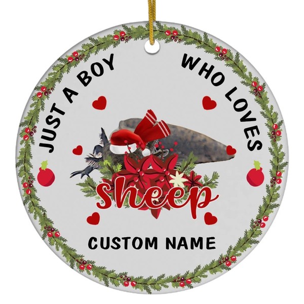 Just A Boy Who Loves His Wild Axolotl Christmas Ornament
