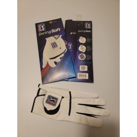 PGA TOUR MEN'S SMALL PGA TOUR SWING SOFT SYNTHETIC LEATHER WHITE LEFT HAND GOLF GLOVE