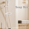 2PCS Shower Rail Soap Holder, Bathroom Soap Holder, ABS Shower