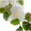 Wilton Lighted White Rose Garland
