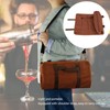Bartender Tool Bag Canvas Leather Bartender Roll Bag Portable Multiple