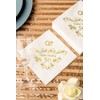 Crisky 50th Anniversaray Napkins, Gold Foil Text, 50th Anniversary Party