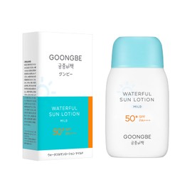 GOONGBE Water Full Sun Lotion, Mild 2.8 oz (80 g), SPF50+ PA++++ Skin Friendly Moisturizing, Sunscreen Lotion, Sunscreen Cream, Children's Sunscreen, Baby Sunscreen, UV Protection, Anti-sunscreen,