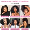 Kinky Curly Half Wig Human Hair 200 Density Glueless Wear