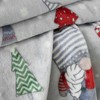 Catherine Lansfield Christmas Gnomes Fleece Cosy 130x170cm Blanket Throw Grey