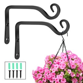 MaoXinTek Plant Holder Hanging Basket Holder Iron Wall Hook Hanging Basket Metal Hanging Plant 15 cm for Hanging Planter Bird House Lantern Wind Chimes Wall Sconces (Pack of 2)