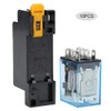 10 Sets 8 Pin Power Relay with Base AC220V Coil