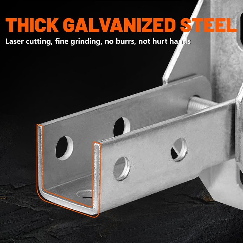 ITEVE.GD Adjustable Brace Fitting (Silver,2Pack),180 Degree Turn Joint Connector Bracket