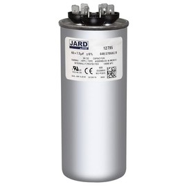 60 + 7.5 x 370/440 VAC Round Dual Run Capacitor by # 12795