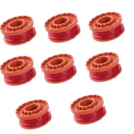 8 PCS Worx Strimmer Spool Replacement for WG151/WG154/WG155/WG160/WG163/WG175/WG180/WA0004/WA0010-1.65mm x 3.04m Autofeed Nylon Line, Lawn Mower Trimmer Spool Replacement Accessories