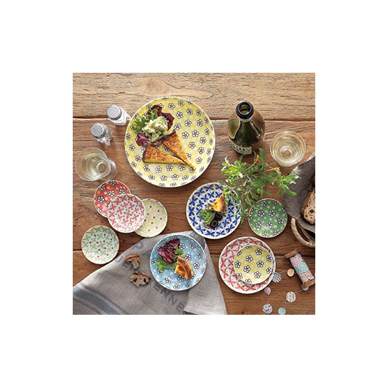 Marusan Kondo 04277 Mino Ware Dinnerware Set, Small Plates, Approx.