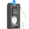 KEJIAR Cigar Lighter, Cigar Torch Lighter, 3 Jet Flame Butane
