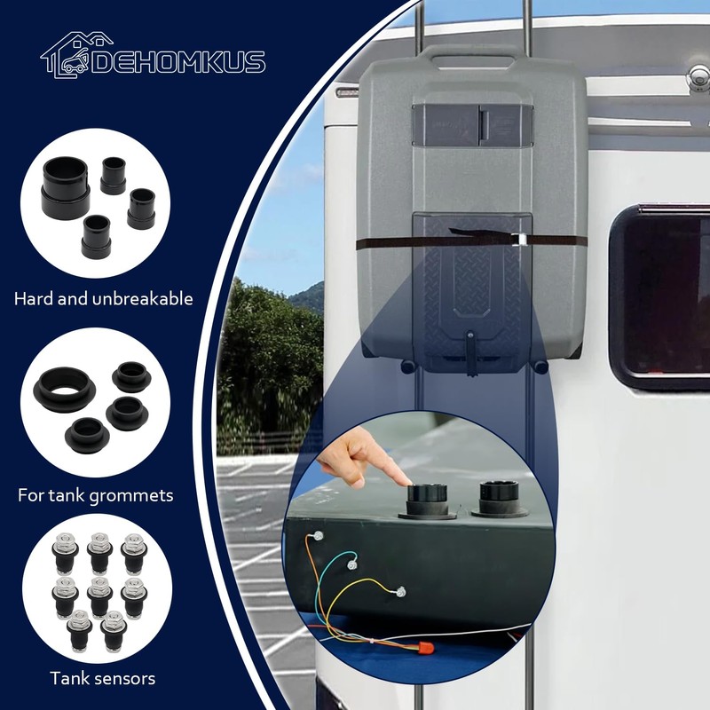 DEHOMKUS Universal RV Holding Tank Installation Fittings Kit - Compatible