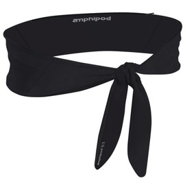 Amphipod TieNgo Stash Belt, Minimalist Runners Storage Waistpack Belt for Running, Jogging & Walking - Solid Black - OS