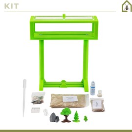 AntHouse - 3D Ant Farm Made of Sand | White T Kit 15 x 15 x 1.5 cm | Includes Ants