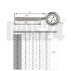 DIOS24 Pack of 25 Eye Bolts with Metric Thread M6-50