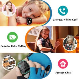 imoo Z1 Kids Smart Watch Phone GPS Tracker 4G Video Call, Phone&Message, 2MP Camera, IPX8 Waterproof, Class Mode, Step Counter–Smartwatch for Boys & Girls 5-12 Year Olds-Pink