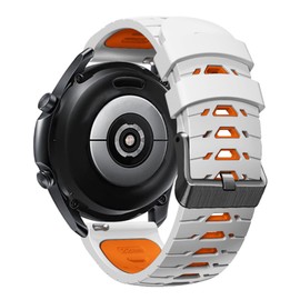 22mm Watch Band for Coros Pace 3 APEX 2 46 Forerunner 265 Vivoactive 4 Venu 3, 22 Quick Release Wristband for Polar Grit Vantage M M2 White Orange